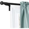 Zenna Home MAYTEX Smart aste Non misurazione Facile Installazione Cafe Finestra Asta 121,9-304,8 cm, Nero, Black, 18-48