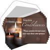 AFIE Sincères Condoléances - Set di 5 carte identiche + 5 buste bianche formato 9 x 14 cm C5256, testo, simpatia morte ossessere, funerali, lutto, candele conforto, pochette made in France