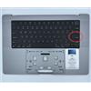 Apple Tastiera layout Topcase 🇺🇸 Americana Usa Space Gray Macbook Pro A2485 M1 2021