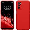 kwmobile Custodia Compatibile con Oppo A16 / A16s / A54s Cover - Back Case per Smartphone in Silicone TPU - Protezione Gommata - rosso