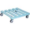 WAGNER Carrello per piante AQUA SPLASH 38 x 38 x 9,5 cm I Carrello per fiori per interni I Portavaso in legno massello FSC®, aqua blu/turchese, con Ruote soft I Portata 120 kg I Fatto in UE - 20041301