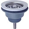 Qrity Bar Cucina Scarico Lavello Presa Scarico Del Lavandino Cesto Tappo Colino, ø 84mm 1½, Acciaio Inossidabile, Viti Lunghezza 70MM per Lavelli in Granito, Marmo e Ceramica