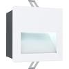 EGLO Led luce da incasso per esterni Aracena, faretto da incasso a Led in vetro, plastica, alluminio in bianco, nero e trasparente, lampada da esterno, IP64, L x L 14 cm