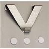 HOME WOHNIDEEN Easy FIX Gancio per finestra | Forma a V | Colore: Argento | Contenuto: 2 pezzi | Profondità: 20 mm, alluminio