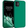 kwmobile Custodia Compatibile con Apple iPhone 11 Cover - Back Case per Smartphone in Silicone TPU - Protezione Gommata - verde smeraldo