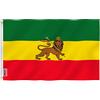 ANLEY Fly Breeze 3x5 Piedi Bandiera Etiopia Con Leone - Colore Vivido e Resistente Ai Raggi UV - Testata In Tela E Doppie Cuciture - Bandiera Etiope Leone Di Giuda In Poliestere Anelli Ottone