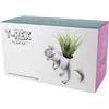 Gift Republic T-Rex - Vaso per piante, colore: Bianco