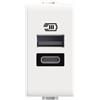 Presa Caricatore Doppia USB Type-A Compatibile Bticino Matix