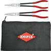 KNIPEX Tools 9K0080128US - Set di 2 pinze a becchi extra lunghi con custodia (28 71 280, 28 81 280 e 9K 00 90 12 US)