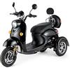 VELECO ZT63 - Scooter Disabili a 3 ruote - Completamente assemblato e pronto all'uso - Design italiano - Alta capacità di carico - Sedile confortevole (NERO)