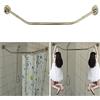Sikaiqi Asta per tenda da doccia ad angolo-Asta per tenda da doccia in acciaio inox 304 a forma di diamante (Diamante, lunghezza su entrambi i lati: 43-65 Cm, larghezza media: 50-66 Cm)