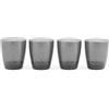 CAMBRIDGE ENGLISH BY DESIGN Cambridge CM07650GEU7 Fete Tumbler con motivo a diamante, set da 4, bicchieri in plastica senza BPA, per uso all'aperto, feste, case vacanza, picnic e bambini, grigio