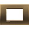 LNC4803TIS-BTI - BTICINO LIVING LIGHT placca 3P titanio spazzolato LIVING  LIGHT AIR METALLO - Bticino