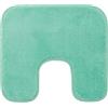 Gözze - Tappetino da Bagno Antiscivolo Premium, Con Incavo per WC, RIO, 100% Microfibra, Ideale per il WC grazie all'Incavo, 100% Microfibra, 50 x 45 cm - Menta