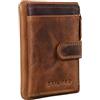 STILORD 'Garrett' Borsellino con Porta Chiavi in Pelle Mini Porta Carte con Anti RFID e Blocco NFC Vintage Portafoglio Piccolo per Uomo Donna Cuoio Genuino, Colore:kara - cognac