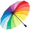 iX-brella Ombrello tascabile, 16 pezzi, con apertura manuale, arcobaleno, 98 cm, Ombrello tascabile apribile
