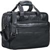 STILORD "Atlantis" Borsa lavoro in pelle grande da uomo donna Ventiquattrore porta PC 15.6" Portadocumenti con tracolla per Ufficio Università Colore:nero