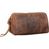 STILORD "Charles" Beauty Case da Viaggio in Pelle Vintage Portatrucco Uomo Borsa da Toilette Bagno in Cuoio Colore:marrone medio