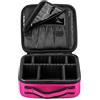FORRICA Beauty Case da Viaggio Donna Borsa Cosmetica Professionale Portatile Trousse Make Up Organizers Trucchi Ragazza Valigetta Porta Trucchi con Divisori Regolabili Rosso