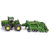 siku 1856, Trattore John Deere 9630 con aratro stoppiatore Amazone Centaur, 1:87, Metallo e Plastica, Verde, Aratro richiudibile