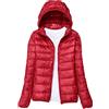 HAXNOHEY Piumino Leggero Donna con Cappuccio Invernale Puffer Jacket Piumini Leggeri Donna Giacca Cappotto Giubbino Giacche Piumino Giubbotto Oversize Primaverile Donna Taglie Forti Down Jacket Donna Viola 4XL