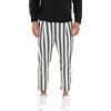 Giosal Pantalone Uomo Elastico Lino Tinta Unita Cavallo Basso Casual Vari Colori (Blu, XL)