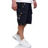 Geographical Norway Perle Pantaloni corti cargo da uomo, con cintura blu navy Small