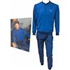 Enrico Coveri Pigiama Uomo Cotone Lungo, Cotone Mercerizzato Linea Prestige, Pigiama Uomo Cotone Leggero, Pigiama Uomo Estivo Lungo, Anche Taglie Forti (1006 Bluette XXL)