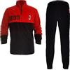 AC Milan Pigiama Uomo Full Zip in Pile Prodotto Ufficiale Art. MI14134 (Rosso, S)