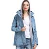 MisFox Giubbino Jeans Donna Giacca di Jeans con Cappuccio Taglie Forti Sciolto Casual Giacca Denim 2 in 1 Autunno Invernale Caldo Parka Outwear