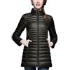 ZiXing Giacca da Donna Lunga Piumino di Inverno Ultra Leggero Cappotto Parka Giacche Army Green XS