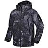 MakingDa - Giacca invernale impermeabile da uomo, con cappuccio, in stile casual, cappotto foderato in pile, giacca tattica militare, per lavoro, corsa, pesca, caccia, arrampicata, cachi, L