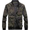 Vexiangni Moda uomo business tempo libero grande giacca mimetica con cerniera giacche maglione uomo estate, verde militare, XXXXL