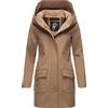 Marikoo Mayleen - Giacca lunga da donna in Softshell, cappotto, parka, impermeabile, per uso all'esterno, con cappuccio, taglie XS-3XL, talpa, L