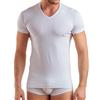 Enrico Coveri 2 Pezzi Maglia Uomo Scollo a V Mezza Manica ET1001 in Cotone Bielastico, Bianco, 4/M