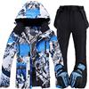 Dsimilarl Inverno Tuta Da Sci Uomini Antivento Impermeabile Caldo All'aperto Giacca Da Sci + Pantaloni Set Sci Snowboard Abiti Set Maschio tuta da sci 3 L