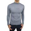 Evoga Maglioncino Lupetto Uomo Grigio Chiaro Maglia Pullover Slim Fit (S)