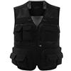 Daoba Gilet Fotografo Maglia Multi Tasche Giacca Uomo Caccia Pesca Campeggio Trekking (Nero, EU XL (Asia XXL))