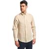 La Primula Verde, Camicia di Lino Uomo, Maniche Lunghe, Button Down, PClub, Anche in Taglie Calibrate, dalla Small alla 6XL, in 9 Colori, Tinta Unita (Medium (M), Avio)