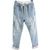 WAEKQIANG Nuovi Jeans Strappati alla Moda da Donna Pantaloni Larghi da Donna Harem