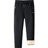 Oralidera Pantaloni da Jogging in Pile Uomo Pantaloni Sportivi con Coulisse Casuals Inverno Caldo Pantaloni de Tuta Elastico in Vita Pantaloni da Corsa on Tasche, A-Grigio, L