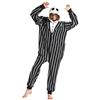 Yimidear Cosplay Pigiama, Adulto Donna Uomo Kigurumi Pigiama Animale Halloween Costume Attrezzatura (Skull, L)
