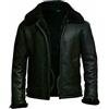 VIVICOLOR Cappotto in Pelle Vintage da Uomo Giacca da Uomo in Ecopelle Invernale Foderata in Pelliccia con Collo in Pelliccia Taglia XS S M L XL 2XL 3XL