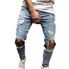 Tomwell Jeans da Uomo Pantaloni Distrutto Pantaloni Denim Moda Casual Skinny Strappati Pants Jeans con Tasche 1 Blu XXL