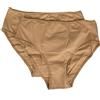 RAGNO Confezione 2 Slip Donna Slip Alto Bordato Liscio Mutande Bipack Articolo 07455Q Pocket, 098B Nudo, XL