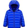 GUOCU Bambini Unisex Piumino Leggero con Cappuccio Blu 140