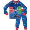 PJ MASKS Pigiama | Pigiama Caldo Cotone Bambino | Catboy Owlette Gekko | Pigiamask Vestibilitta Stretta - 9-10 Anni