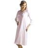 e.Femme® Camicia da Notte da Donna, a Maniche Lunghe, in Cotone/Modal Lilla. 52