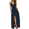 JENJON Vestiti da Donna con Spalle Scoperte Scollo a V Elegante Maniche Corte Abiti da Cocktail Casual Sera Estate e Primavera A-Rosso S
