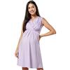 Zeta Ville Fashion Zeta Ville - Abito per Allattamento Vestito prémaman Senza Maniche - Donna 808c (Lavanda, IT 46, XL)